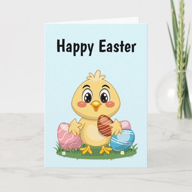 Tarjeta Chick de Pascua (Anverso)