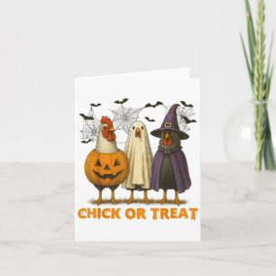 Tarjeta Chick O Trato Divertido Pollo Halloween Costume Ch