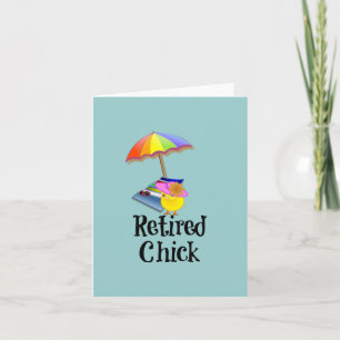 Tarjeta Chick retirado, humor de retiro