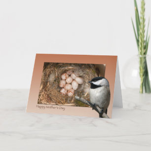 Tarjeta Chickadee del día de madre