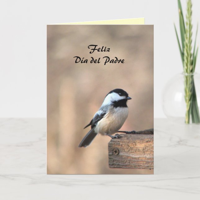 Tarjeta Chickadee Día del Padre (Anverso)