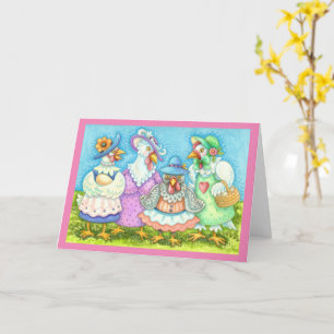 Tarjeta CHICKEN HEN FIESTA, PAÍS PRESENTADOS AMIGOS Blank