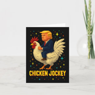 Tarjeta Chicken Jockey Trump Gracioso Meme 8