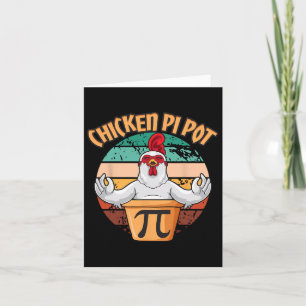 Tarjeta Chicken Pot Pi Appartal Pi Day Vintage Retro Math