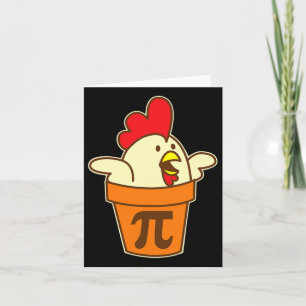 Tarjeta Chicken Pot Pi Geek Pie Matemáticas Pun Funny