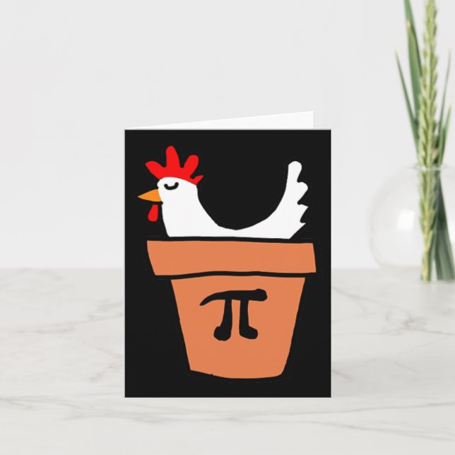 Tarjeta Chicken Pot Pie Funny Math Lover Pi Day Student (Anverso)