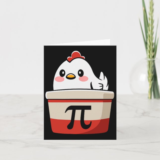 Tarjeta Chicken Pot Pie Funny Math Lover Pi Day Student (Anverso)