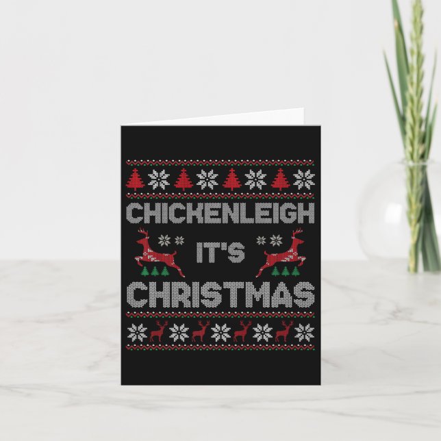 Tarjeta Chickenleigh son Navidades navidades divertidas (Anverso)