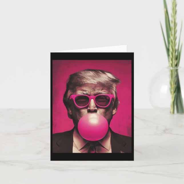 Tarjeta Chicles Burbuja Trump Sungles Rosa  (Anverso)