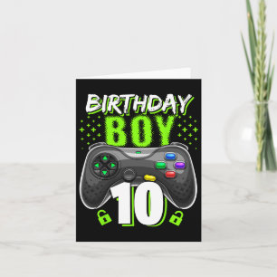 Tarjeta Chico 10 Controlador de videojuegos Jugador Cumple
