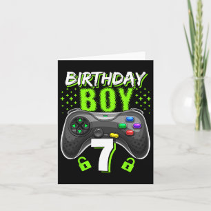 Tarjeta Chico 7 Controlador de videojuegos Jugador Cumplea