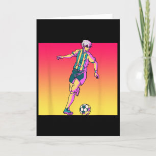 Tarjeta Chico Anime Fútbol Otaku Japonés Weeb