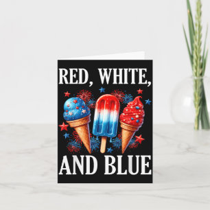 Tarjeta Chico Bandera Americana Rojo Blanco Azul 4 de Juli