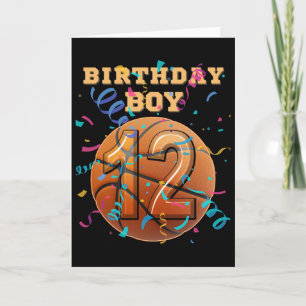 Tarjeta Chico cumple 12 años jugador de equipo de Sketll d