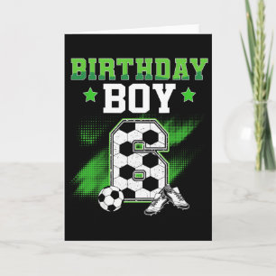 Tarjeta Chico de 6 años cumpleaños fútbol niño de 6 años d
