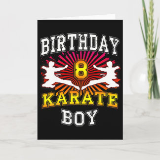 Tarjeta Chico de 8 años cumpleaños - Karate niño de 8 años