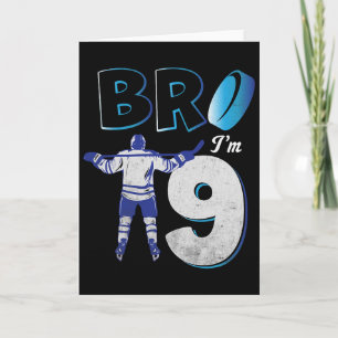 Tarjeta Chico de 9 años cumpleaños hockey sobre hielo jueg