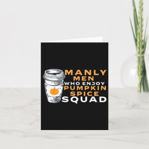 Tarjeta Chico de la especia de calabaza hombre novio marid