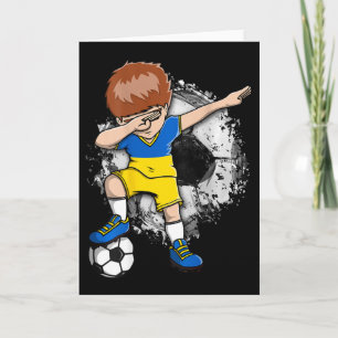 Tarjeta Chico del fútbol haciendo dab - Jersey de Ucrania