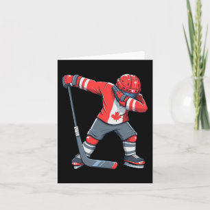 Tarjeta Chico divertido vestido de hockey sobre hielo infa