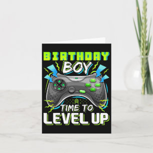 Tarjeta Chico Es Hora De Subir De Nivel Videojuego Regalo 