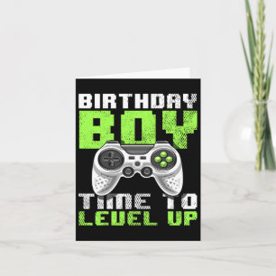 Tarjeta Chico Es Hora De Subir De Nivel Videojuego Regalo