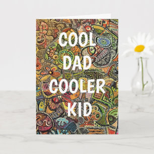 Tarjeta CHICO GENIAL PAPÁ GENIAL refrigerador cita diverti