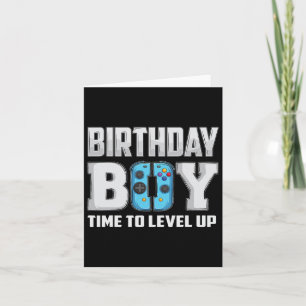 Tarjeta Chico Hora De Subir De Nivel Videojuego Cumpleaños