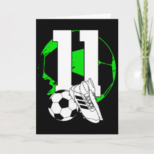 Tarjeta Chico jugador de fútbol cumple 11 años Fútbol 11 a