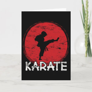 Tarjeta Chico luchador de karate - Japón - Niño hace patad