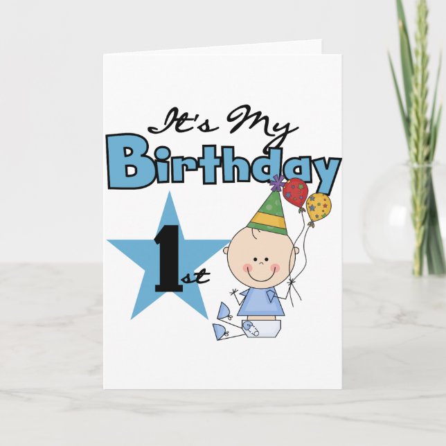 Tarjeta Chico, son mis camisetas de cumpleaños y regalos (Anverso)