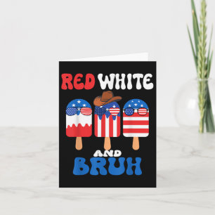 Tarjeta Chicos Blancos Rojos Y Bruhos Popsicles 4 de Julio