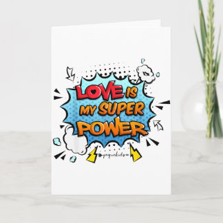 Tarjeta Chicos Chicas Profesores El Amor Es Mi Superpoder 