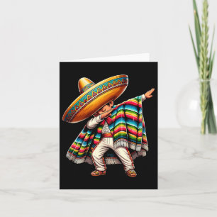 Tarjeta Chicos Dabbing Poncho Mexicano Cinco De Mayo 1 