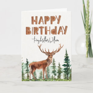 Tarjeta Chicos de Buck del bosque "Feliz Cumpleaños" 