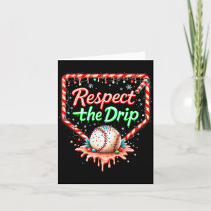 Tarjeta Chicos de Drip de Béisbol Helado Navidad Juventud