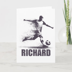 Tarjeta Chicos de fútbol Richard Personalizado primer nomb