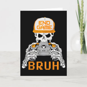 Tarjeta Chicos de Halloween Bruh Niños Jugador Hombres Esq