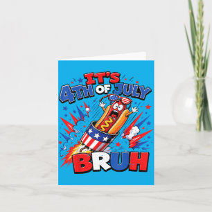 Tarjeta Chicos del 4 de julio N Perro caliente del 4 de ju