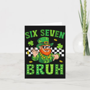 Tarjeta Chicos día de san patricio seis siete hermano 6 7
