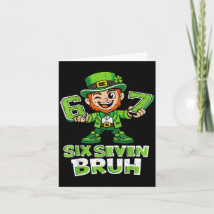 Tarjeta Chicos día de san patricio seis siete hermano 6 7
