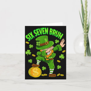 Tarjeta Chicos día de san patricio seis siete hermano 6 7