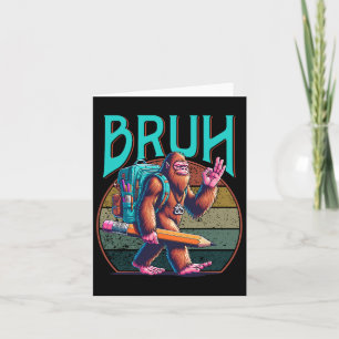 Tarjeta Chicos Modern bruh' Big Foot vuelve al cole Gráfic