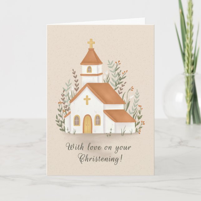 Tarjeta Chicos O Chicas Christening Church Card (Anverso)