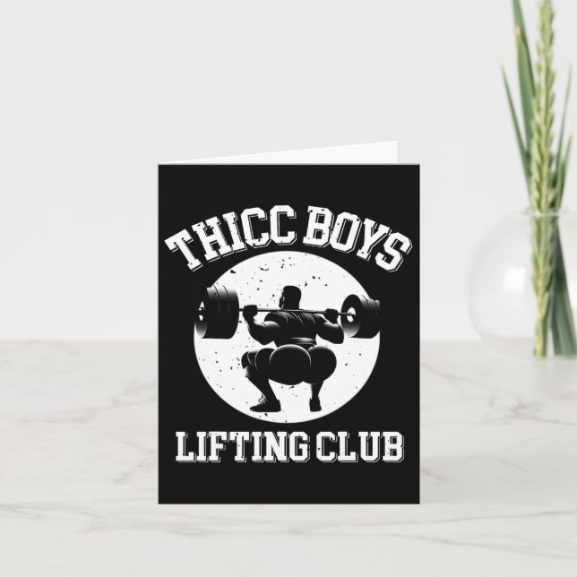 Tarjeta Chicos Thicc Lifting Club Gracioso Gimnasio Mens S (Anverso)
