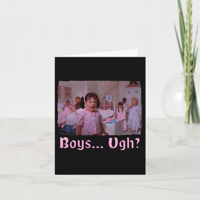 Tarjeta Chicos... ¡Ugh! - Funny Día de San Valentín Shirt  (Anverso)