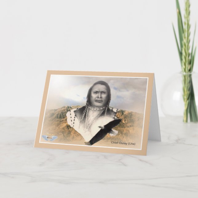 Tarjeta Chief Ouray (Ute) Colorado Native American (Anverso)