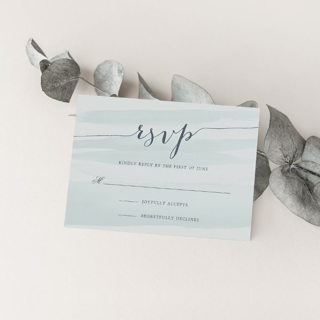 Tarjeta Chiffon Watercolor RSVP | Mar (Subido por el creador)