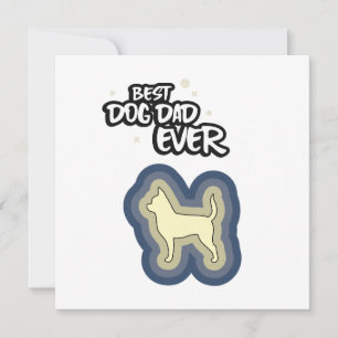 Tarjeta Chihuahua Azul Mejor Papá Perro de Todos los Tiemp