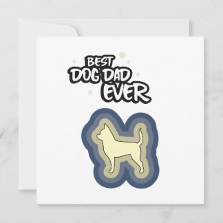 Tarjeta Chihuahua Azul Mejor Papá Perro de Todos los Tiemp